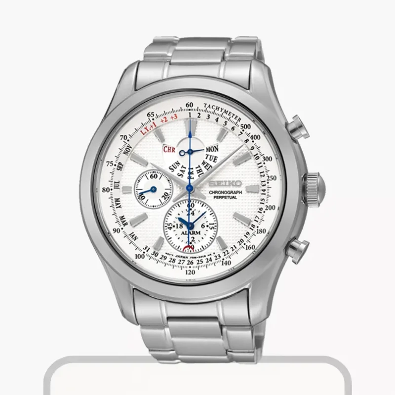 Seiko Neo Classic Chronograph White Dial Men’s Watch | SPC123P1